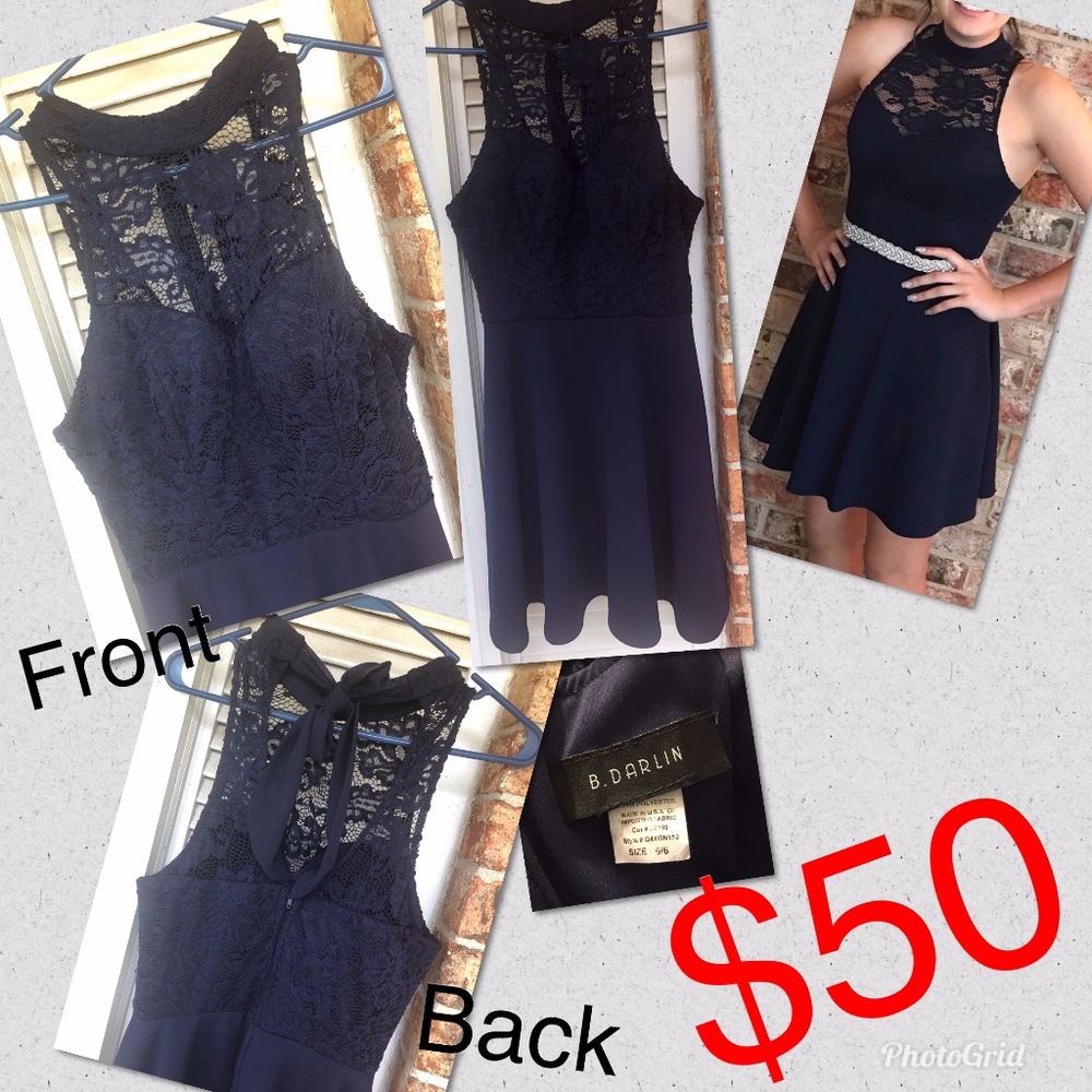 Navy Lace Dress